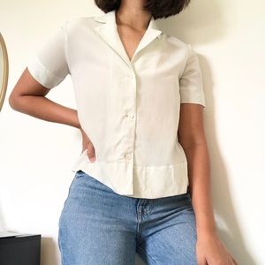NWOT Everlane silk notch shirt